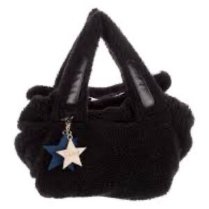 See by Chloe Boa Shoulder Bag Faux Fur Black